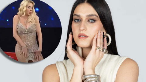 Gaia commenta Valeria Marini che canta e balla Chiamo Io Chiami Tu preview